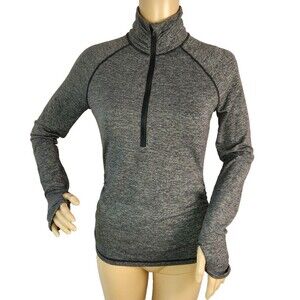 Lucy 1/2 Zip Running Athletic Pullover Sweatshirt Top Women's Size XS Charcoal